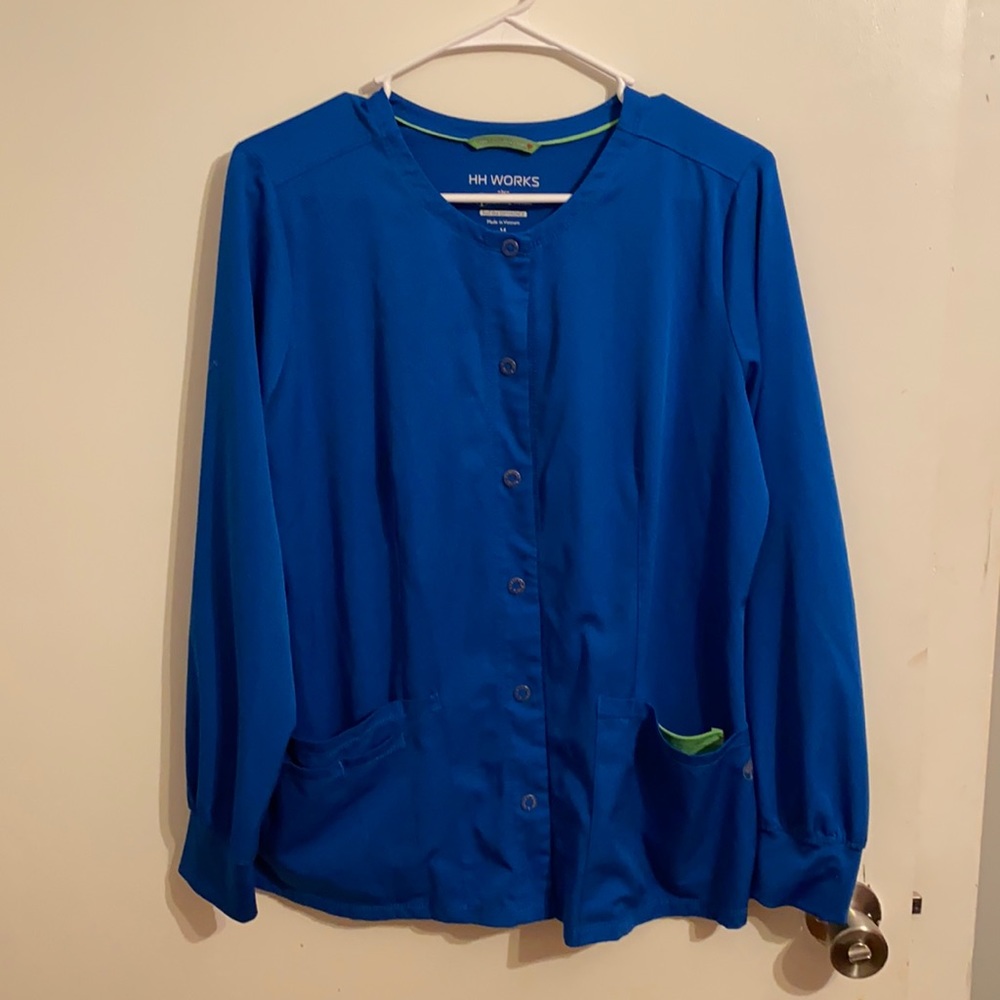 HH Works by Healing Hands Royal Blue Scrub Jacket! Excellent used condition!